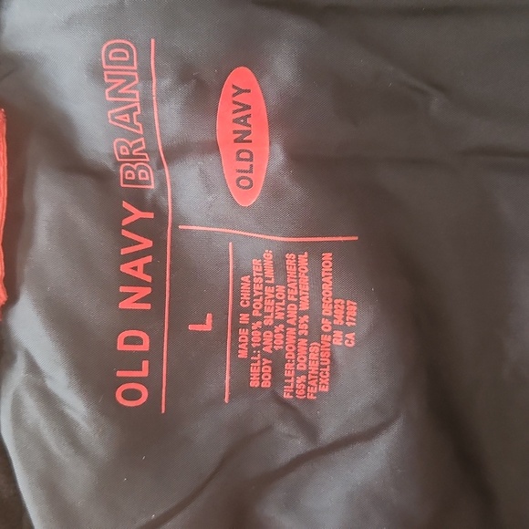 Old Navy Puffer jacket Orange Black long sleeves Large - Picture 5 of 17